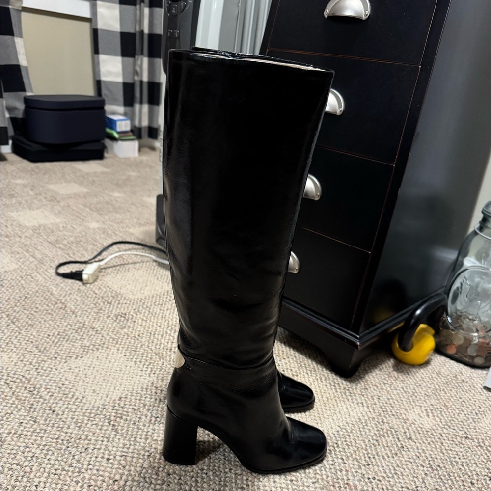 Zara Black Heeled Boots